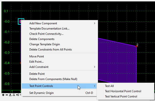 Test Point Controls - Create Template Dialog Box