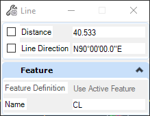 Use Active Feature Definition - Line Between two Points Tool