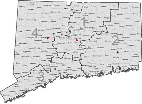 CT DOT District Map