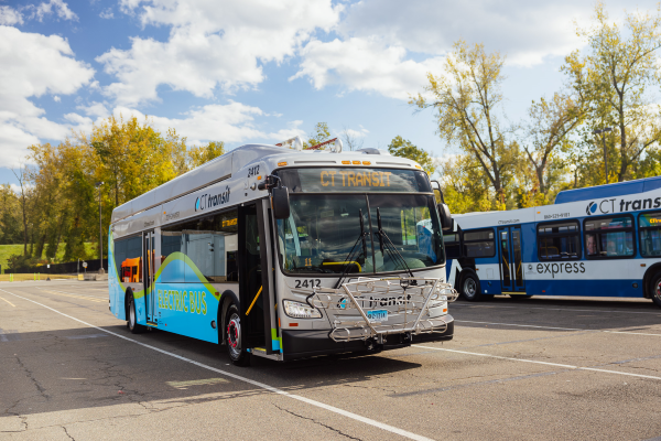 Battery Electric Bus from the front left