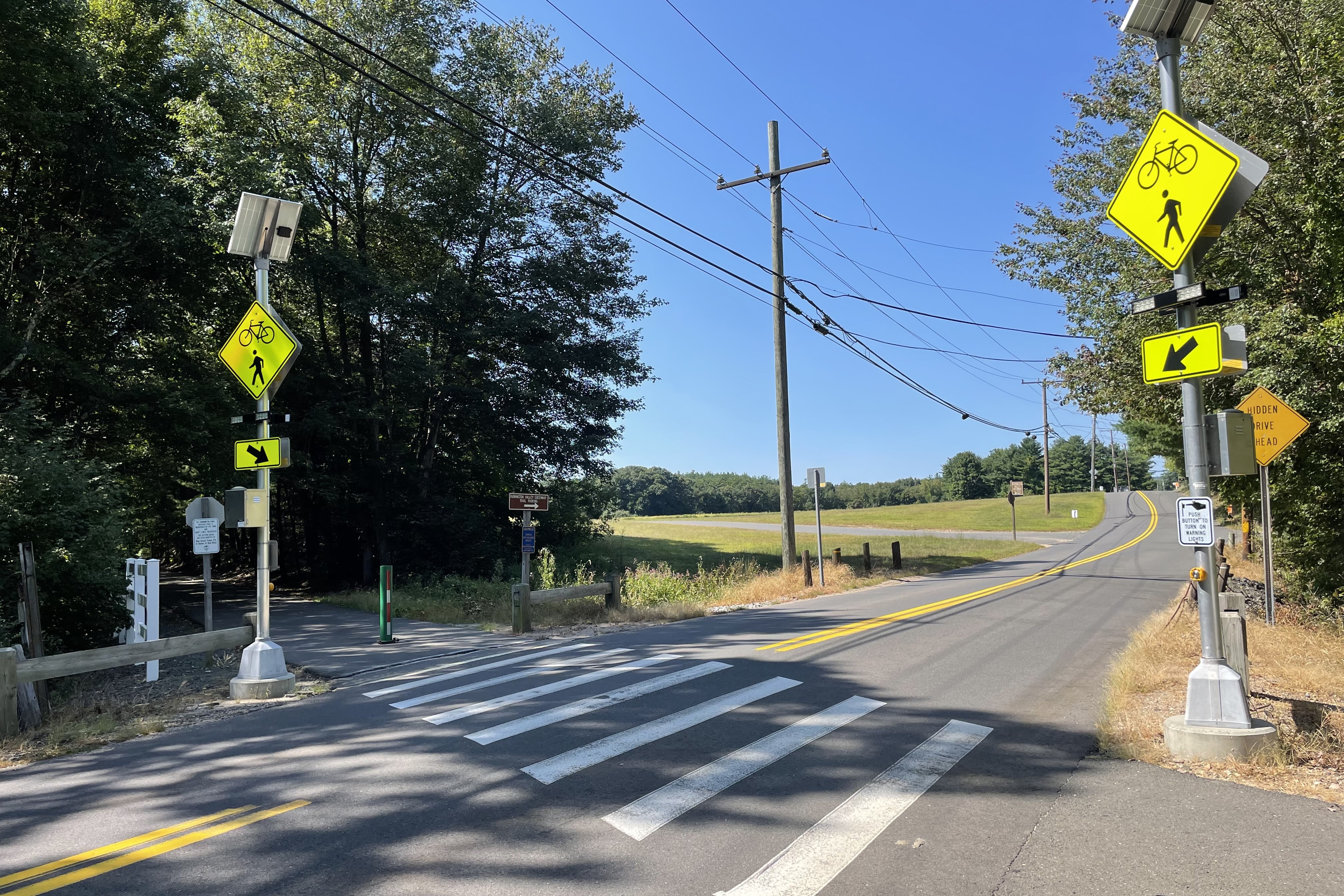 sidewalk and crosswalk in Avon