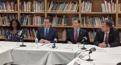 Governor Malloy hosting a roundtable on school security at Silver Lane Elementary School