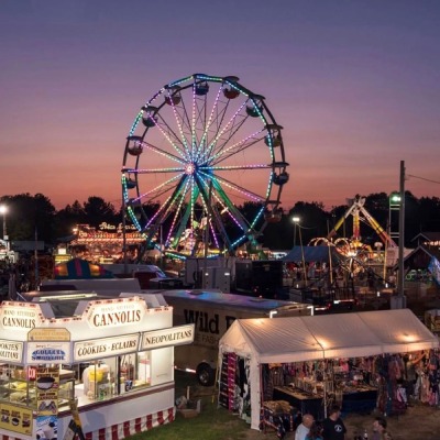 Ferris wheel at a country fair