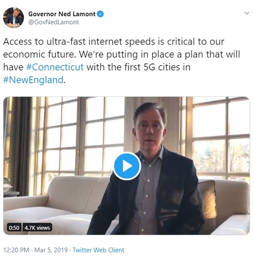 Tweet from Governor Lamont