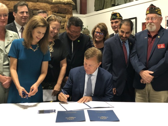 Governor Lamont signing veterans bills