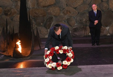 Governor Ned Lamont at Yad Vashem, Israel’s official memorial to the victims of the Holocaust.