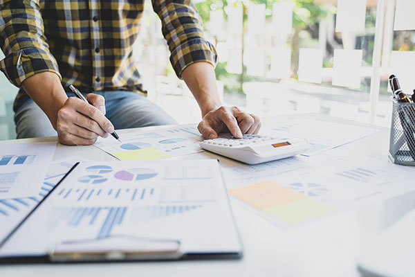 person doing statistics