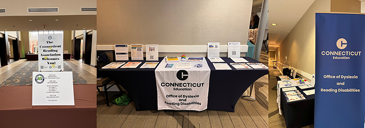 Connecticut Reading Association signs and banners