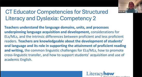 Screenshot from webinar with Dr. Margie Gillis