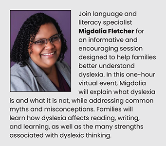Excerpt from the flyer about the event with Migdalia Fletcher
