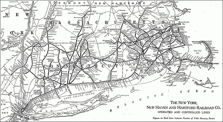 New Haven and Hartford Railroad Map