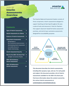 Overview of Smarter Balanced and NGSS interim assessments