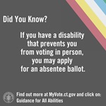 Accessible Voting: Absentee Ballots for Voters with Disabilities - graphic