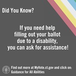 Accessible Voting: Assistance Filling Out the Ballot - graphic