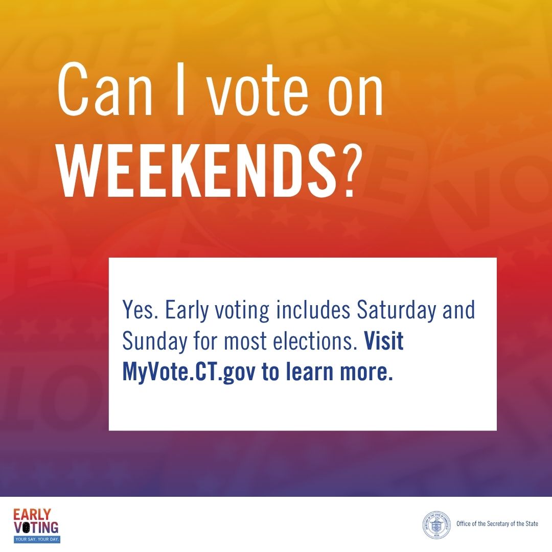 Can I vote on weekends - graphic