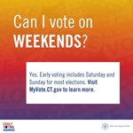 Can I vote on weekends - graphic