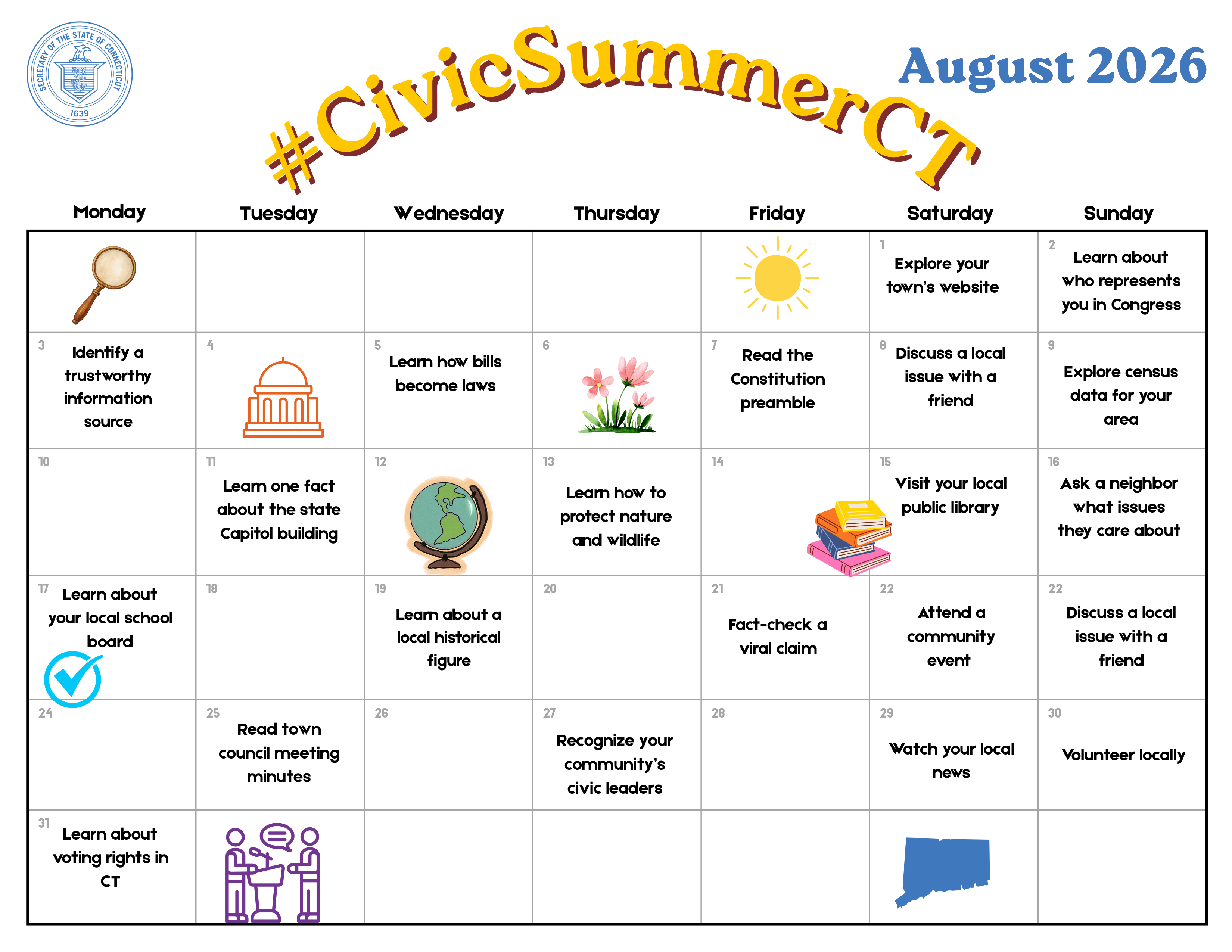 Civics August Calendar - Thumbnail