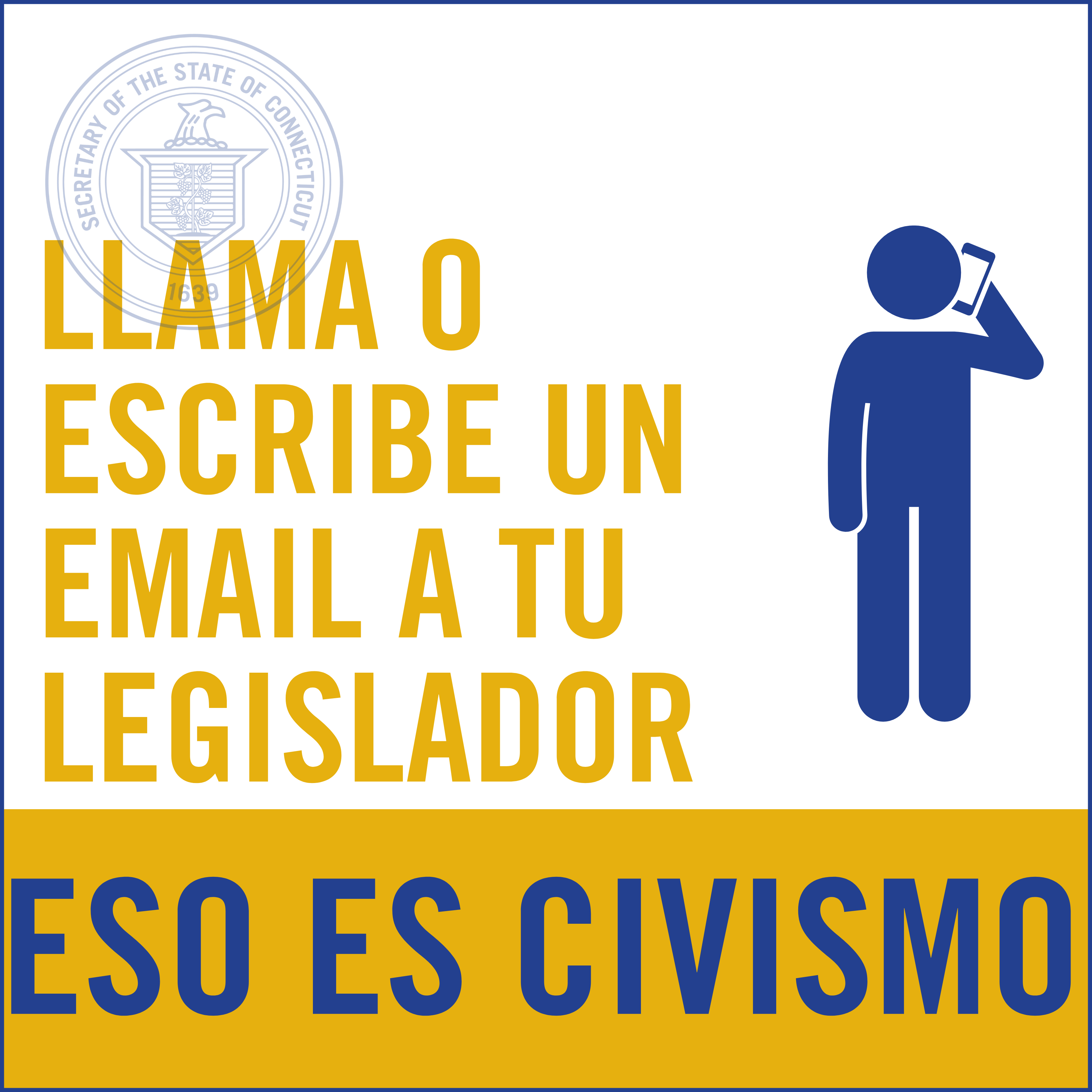 Call or email - Legislator Spanish graphic