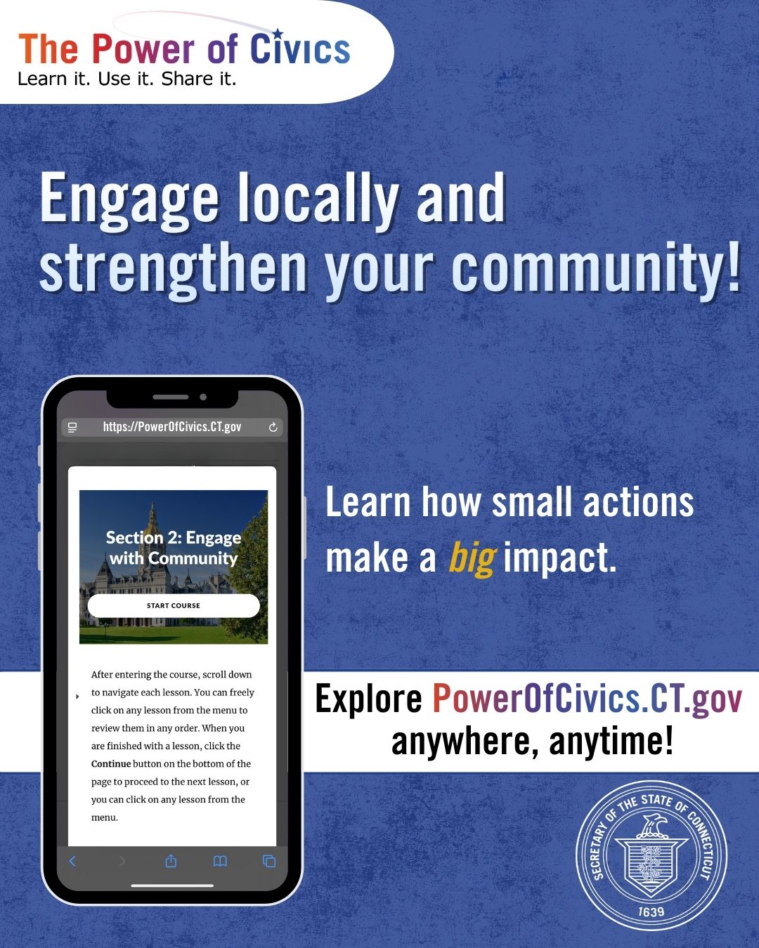 Power of Civics Engagement graphic