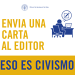 Write Letter to editor Spanish graphic
