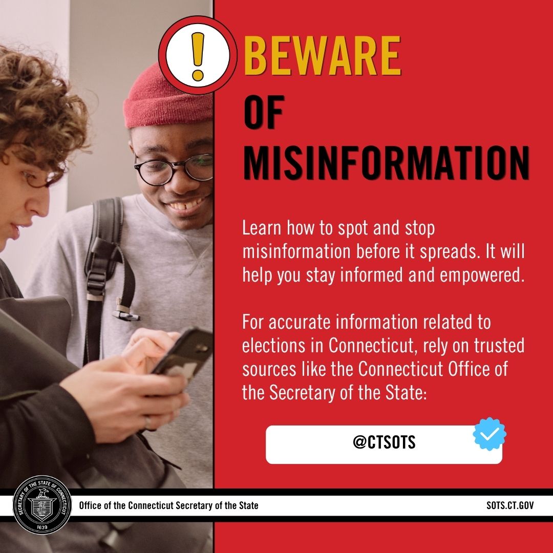Beware of Misinformation - English graphic