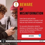 Beware of Misinformation - English graphic