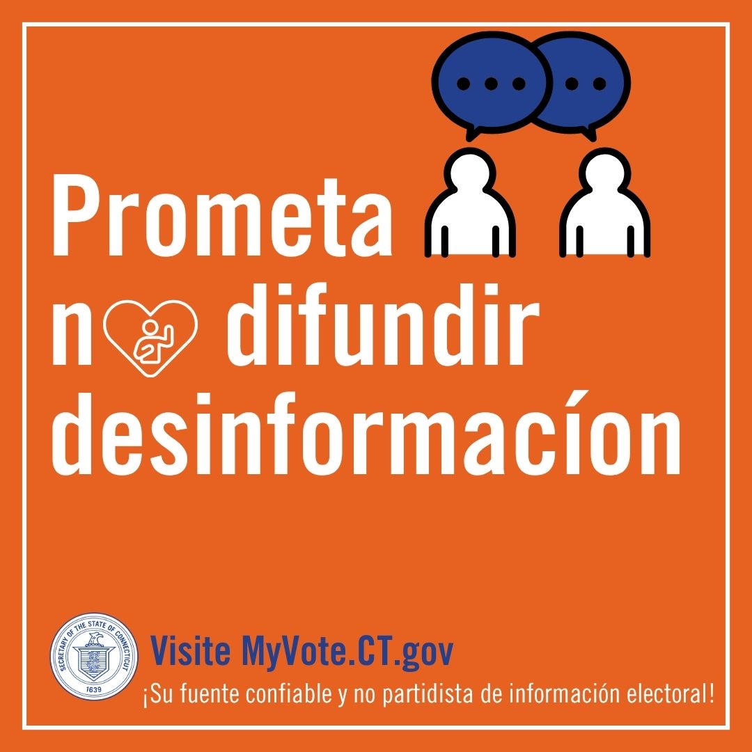 Pledge not to spread misinformation - Spanish graphic