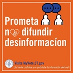 Pledge not to spread misinformation - Spanish graphic