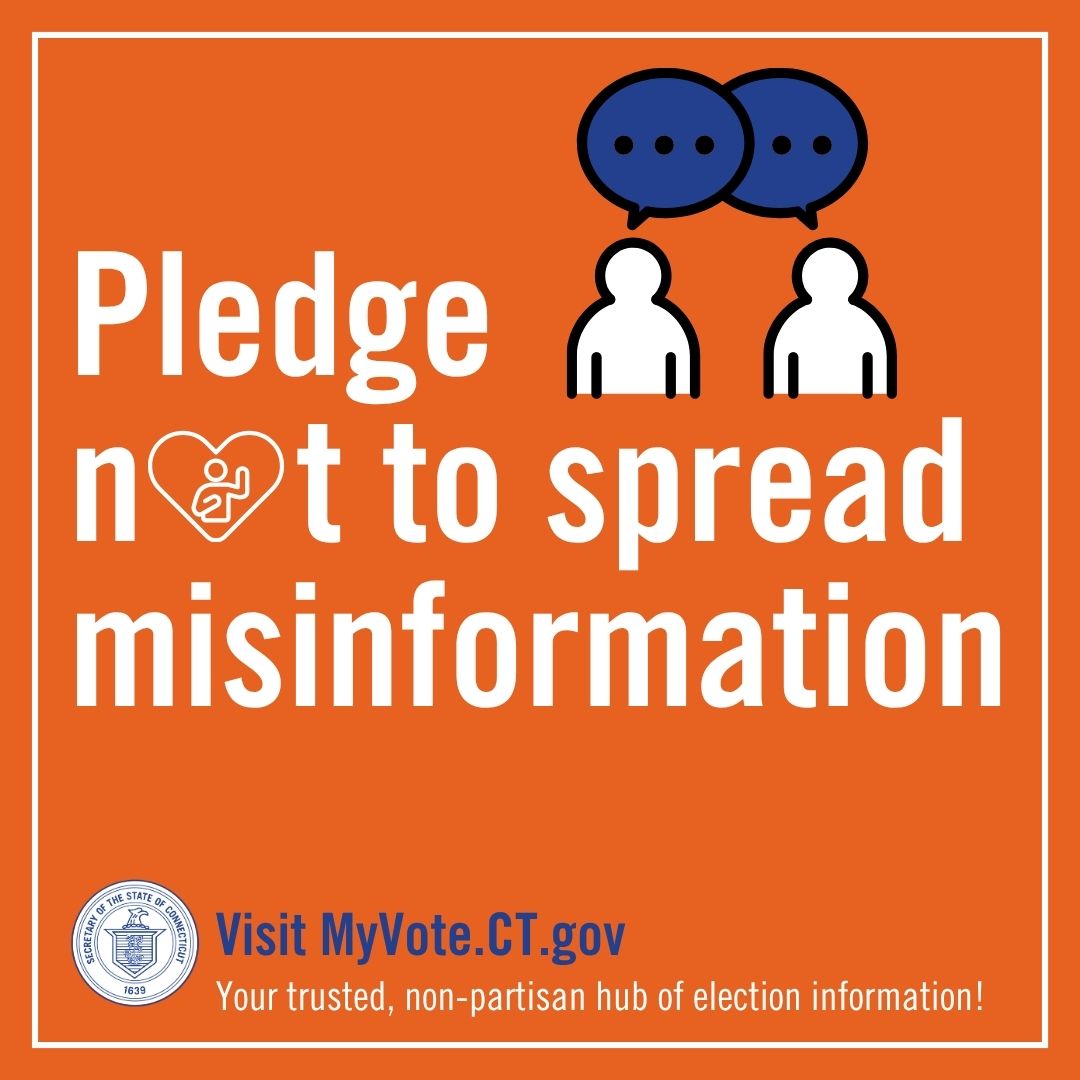 Pledge not to spread misinformation - English graphic