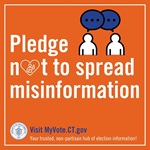 Pledge not to spread misinformation - English graphic