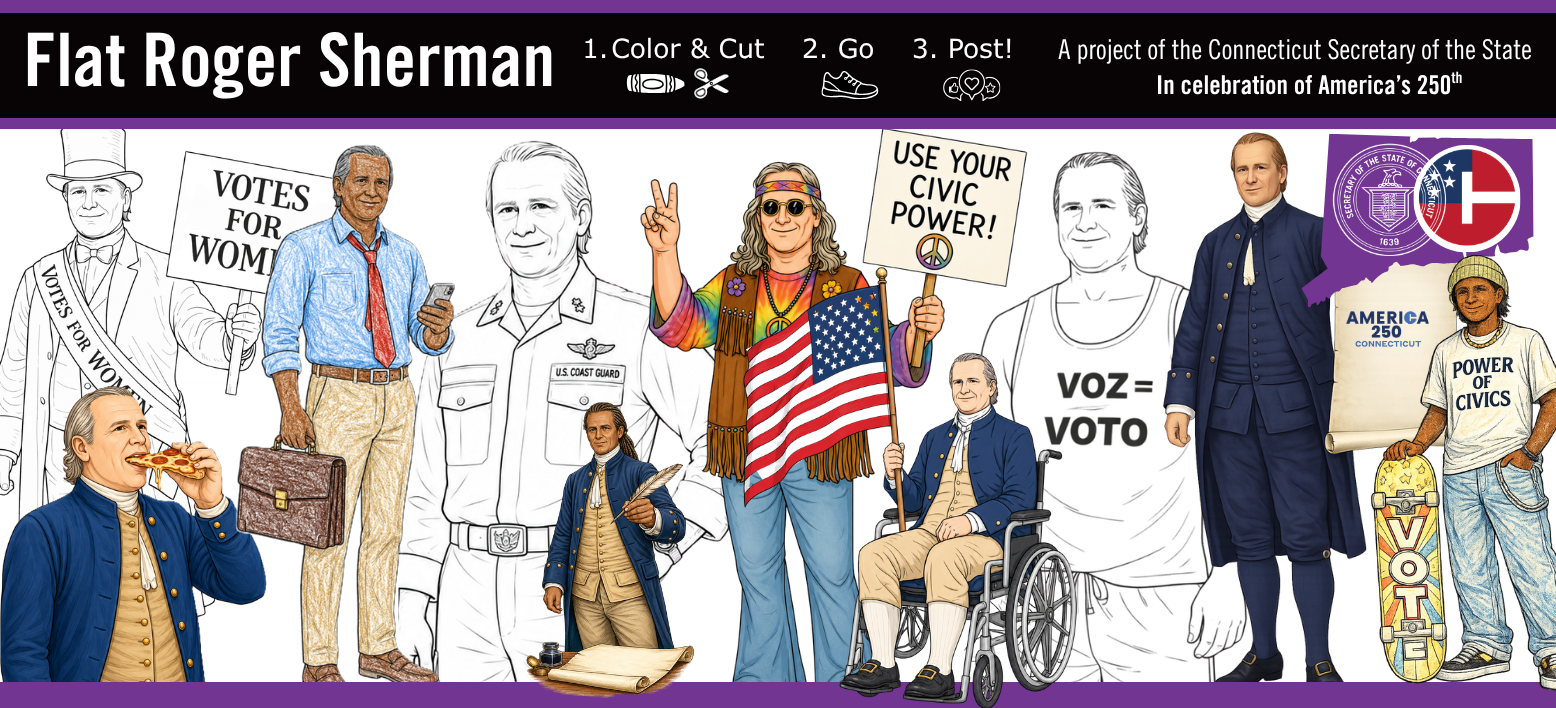 Various versions of Flat Roger Sherman