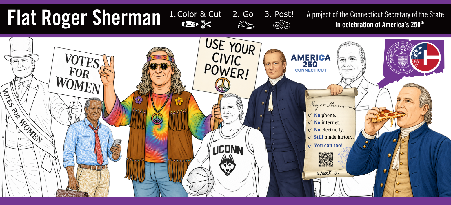 Various versions of Flat Roger Sherman