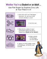 Chart with images and text on how to use Flat Roger