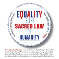 Digital I Voted Sticker with stylized text of Equal Sacred Law of Humanity 
