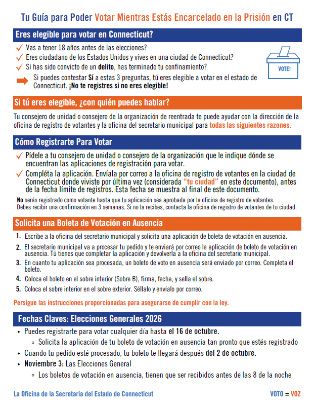 Thumbnail image of Voting While Incarcerated document (English)