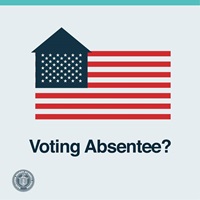 Image of home and question: Voting Absentee?