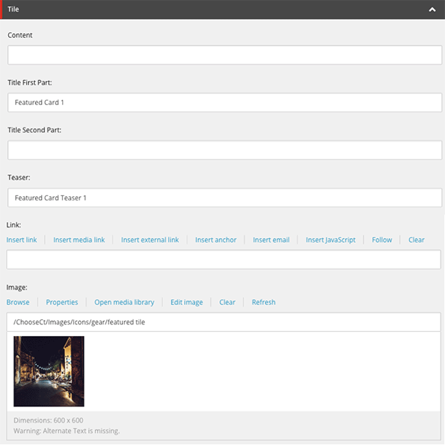 ChooseCT: Content Editor Screenshot