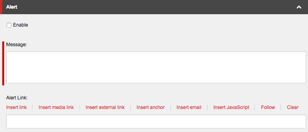 Content Editor - Alerts