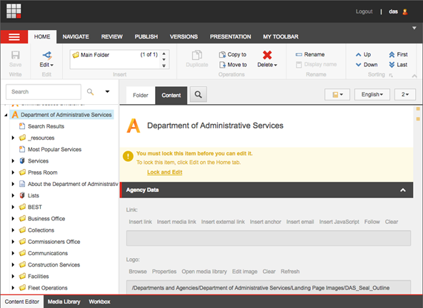 Content Editor - Agency Landing Page