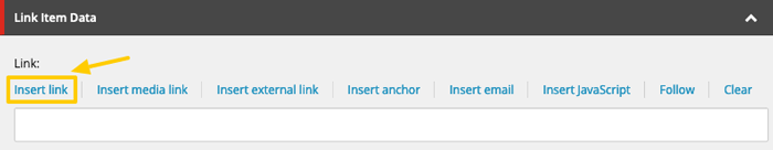 Insert an Internal Link