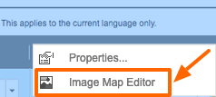 Accessing the Image Map Editor