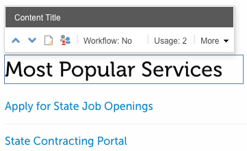 Adding a Most Popular link