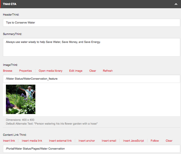 Content Editor - Feature Box Section