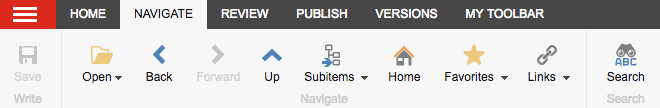 Media Library Ribbon - Navigate tab