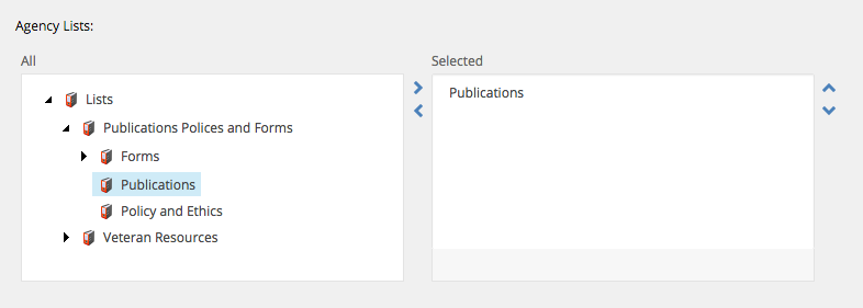 Agency List Selected