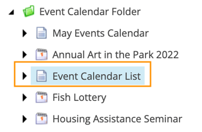CE - Event Calendar List - Access Event Calendar List Item