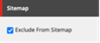 Exclude from Sitemap