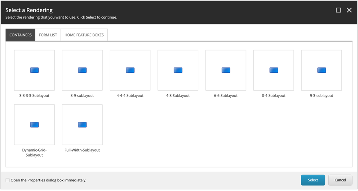 Home Page - Select Rendering
