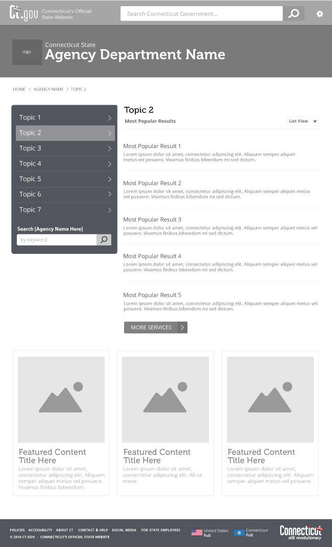 Agency Secondary Page Template