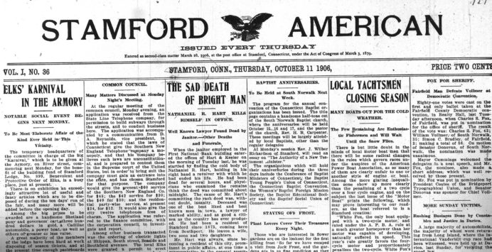 Typical Scan of the Stamford American Newspaper